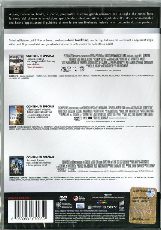 Sci-Fi. Master Collection (3 DVD) di Neill Blomkamp - 2