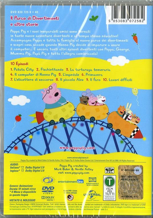 Peppa Pig. Il parco di divertimenti e altre storie di Neville Astley,Mark Baker - DVD - 2