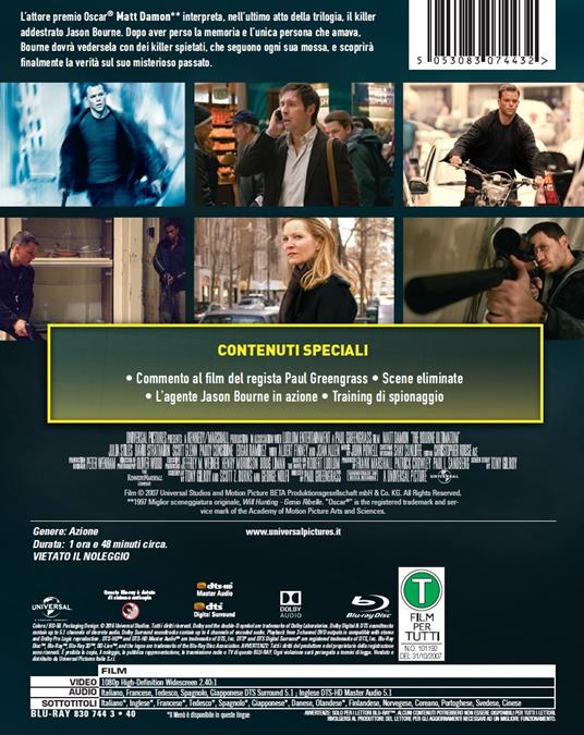 The Bourne Ultimatum. Il ritorno dello sciacallo. Con Steelbook di Paul Greengrass - Blu-ray - 2