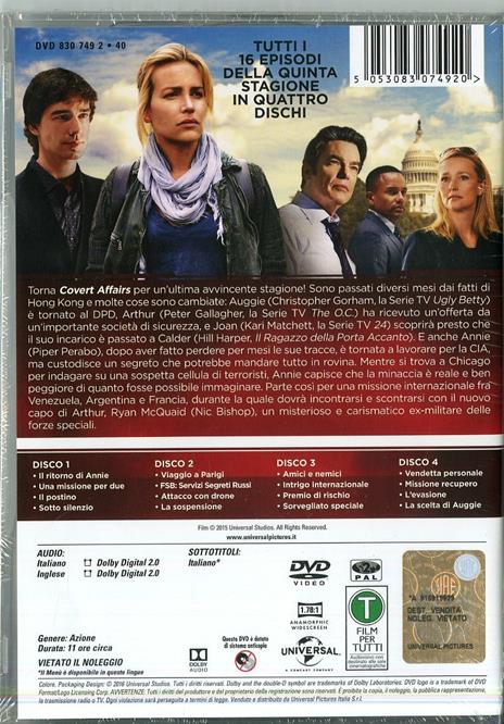 Covert Affairs. Stagione 5 (4 DVD) di Félix Enríquez Alcalá,Allan Kroeker,Kate Woods - DVD - 2
