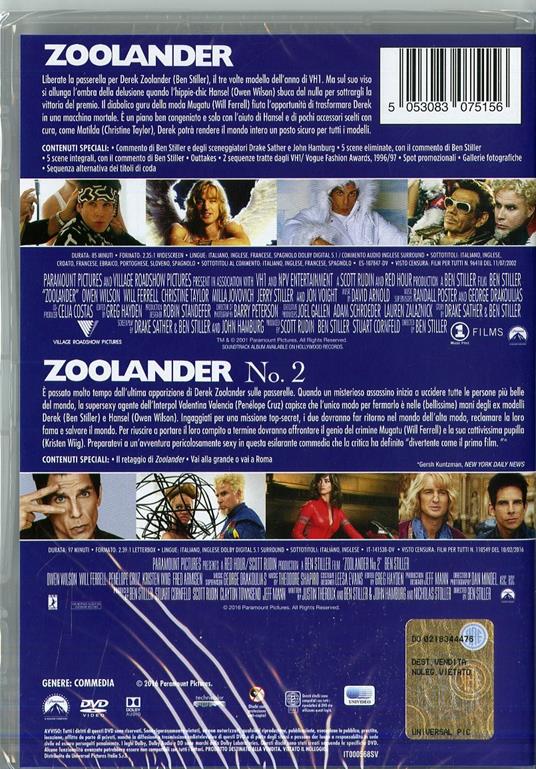 Zoolander 1 e 2 (2 DVD) di Ben Stiller - 2
