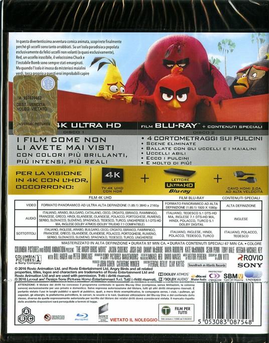 Angry Birds. Il film (Blu-ray + Blu-ray 4K Ultra HD) di Clay Kaytis,Fergal Reilly - Blu-ray + Blu-ray Ultra HD 4K - 8