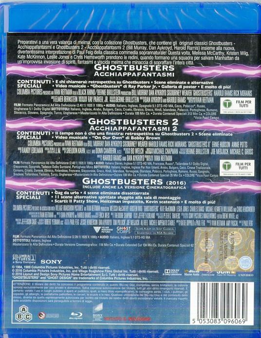 Ghostbusters Collection (3 Blu-ray) di Paul Feig,Ivan Reitman - 2