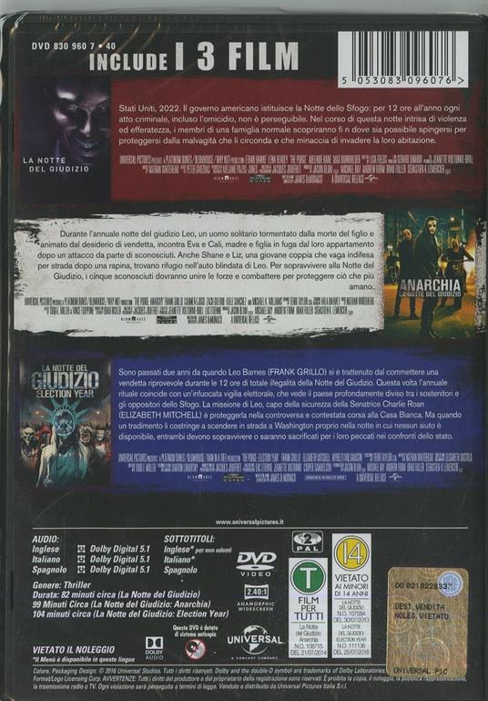The Purge Collection. 3 film (3 DVD) di James DeMonaco - 2