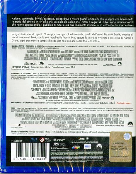 Classic Hero. Master Collection (3 Blu-ray) di Darren Aronofsky,Brett Ratner,Tommy Wirkola - 2
