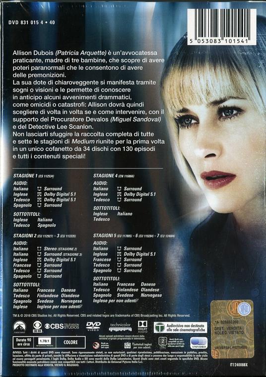 Medium. Stagione 1 - 7 (34 DVD) di Aaron Lipstadt,Peter Werner,Vincent Misiano,Arlene Sanford,Larry Teng - DVD - 2