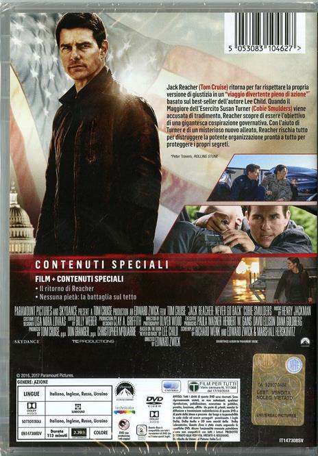 Jack Reacher. Punto di non ritorno (DVD) di Edward Zwick - DVD - 2