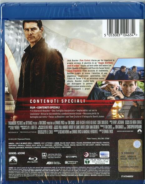 Jack Reacher. Punto di non ritorno (Blu-ray) di Edward Zwick - Blu-ray - 2