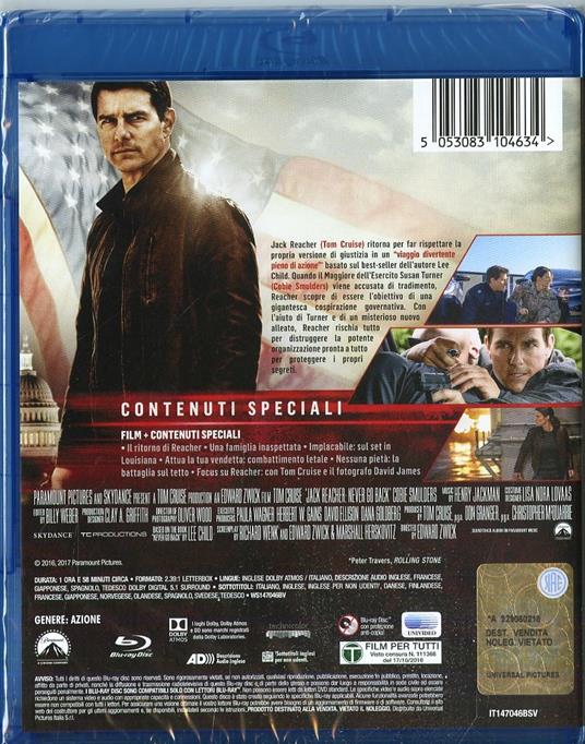 Jack Reacher. Punto di non ritorno (Blu-ray) di Edward Zwick - Blu-ray - 2