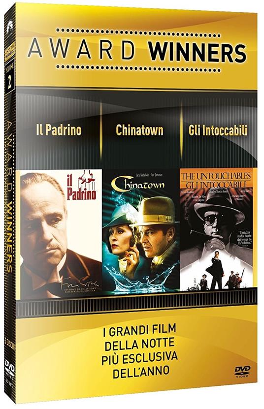 Il Padrino. Chinatown. Gli intoccabili. Oscar Collection (3 DVD) di Francis Ford Coppola,Brian De Palma,Roman Polanski