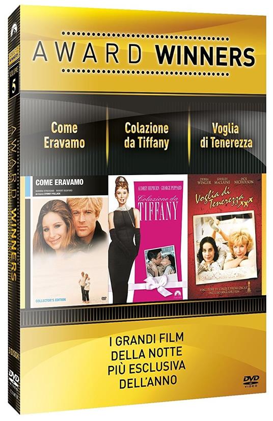 Come eravamo. Colazione da Tiffany. Voglia di tenerezza. Oscar Collection (3 DVD) di James L. Brooks,Blake Edwards,Sydney Pollack