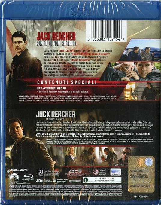 Jack Reacher collection (2 Blu-ray) di Christopher McQuarrie,Edward Zwick - 3