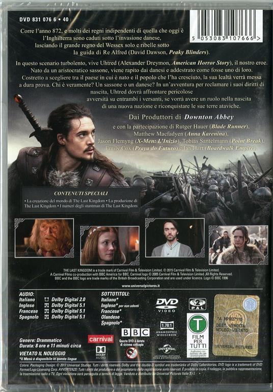 The Last Kingdom. Stagione 1. Serie TV ita (3 DVD) di Peter Hoar,Anthony Byrne,Ben Chanan - DVD - 2