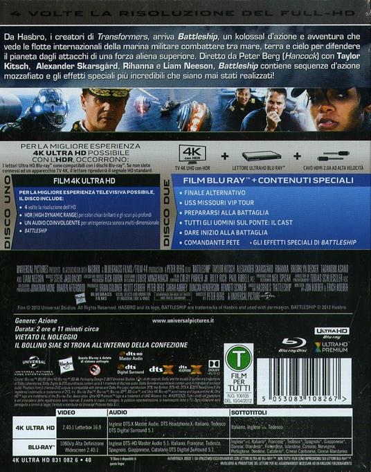 Battleship (Blu-ray + Blu-ray 4K Ultra HD) di Peter Berg - Blu-ray + Blu-ray Ultra HD 4K - 2