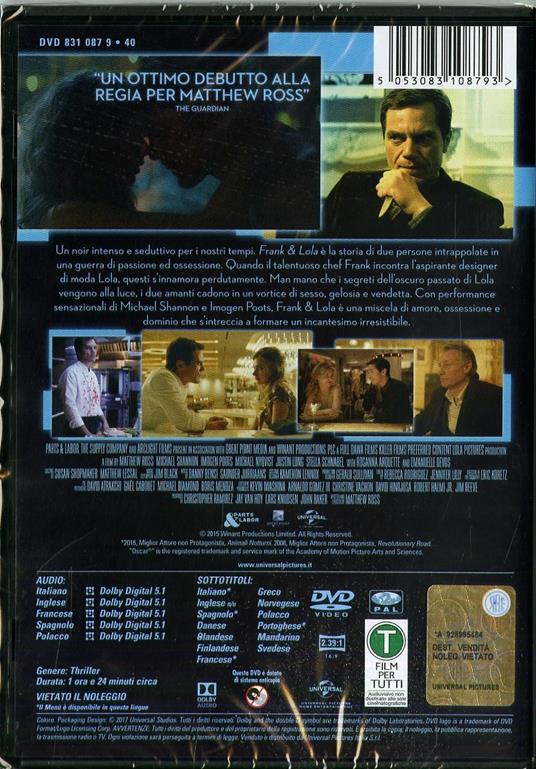Frank & Lola (DVD) di Matthew M. Ross - DVD - 2