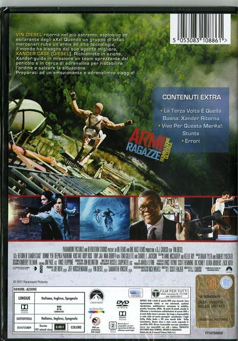 xXx. Il ritorno di Xander Cage (DVD) di D. J. Caruso - DVD - 2