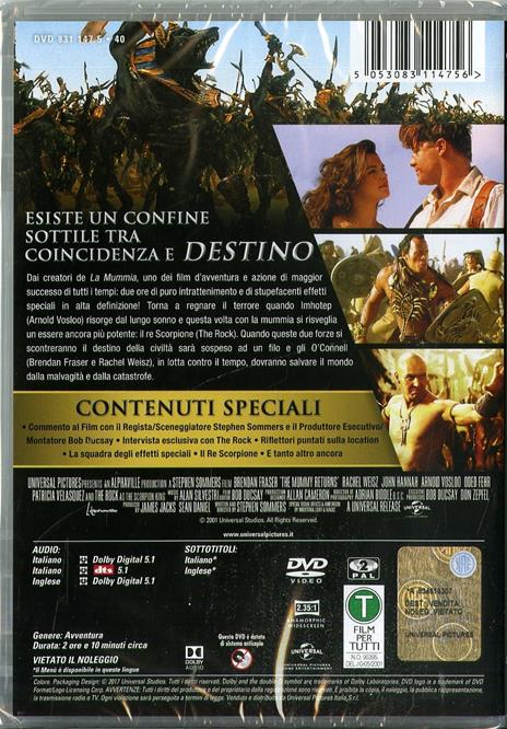 La Mummia. Il ritorno (DVD) di Stephen Sommers - DVD - 2