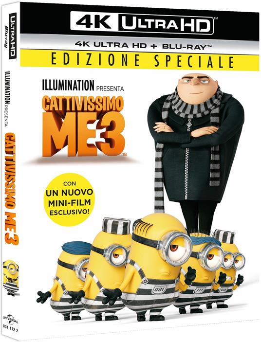 Cattivissimo Me 3 (Blu-ray + Blu-ray 4K Ultra HD) di Kyle Balda,Pierre Coffin,Eric Guillon