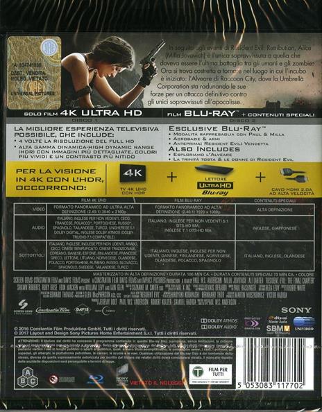 Resident Evil. The Final Chapter (Blu-ray + Blu-ray 4K Ultra HD) di Paul W. S. Anderson - 2