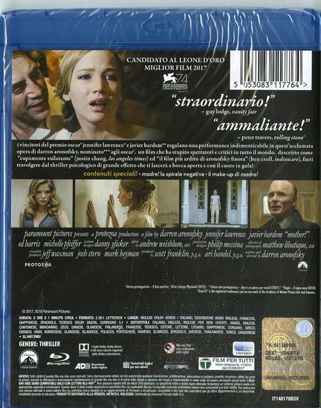 Madre! (Blu-ray) di Darren Aronofsky - Blu-ray - 2