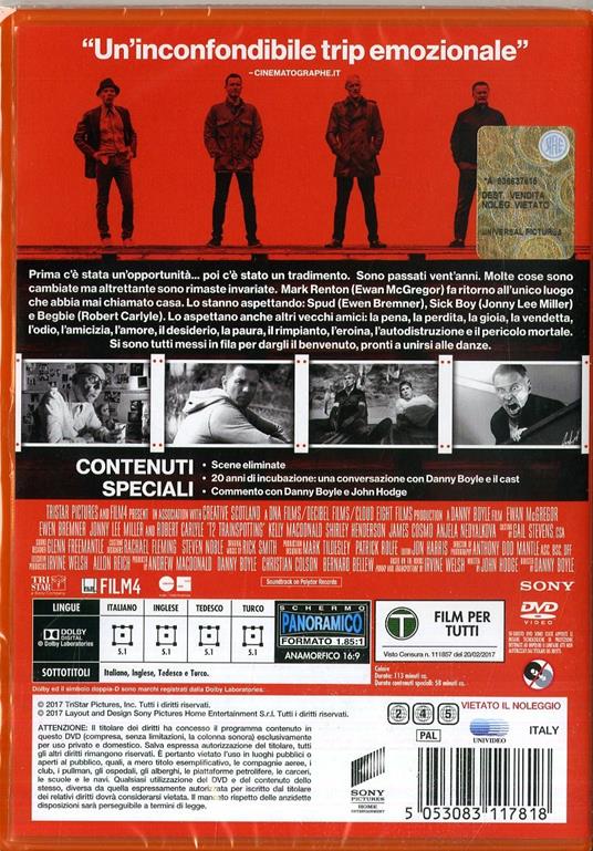 T2 Trainspotting (DVD) di Danny Boyle - DVD - 2