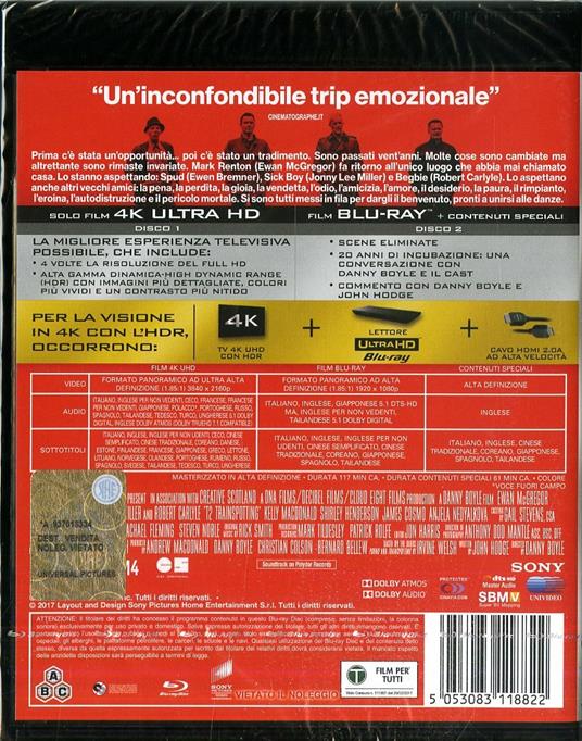 T2 Trainspotting (Blu-ray + Blu-ray 4K Ultra HD) di Danny Boyle - 2