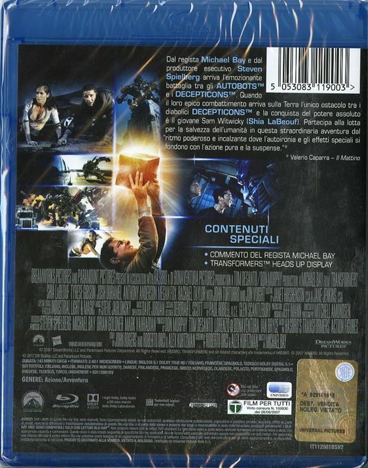 Transformers (Blu-ray) di Michael Bay - Blu-ray - 2