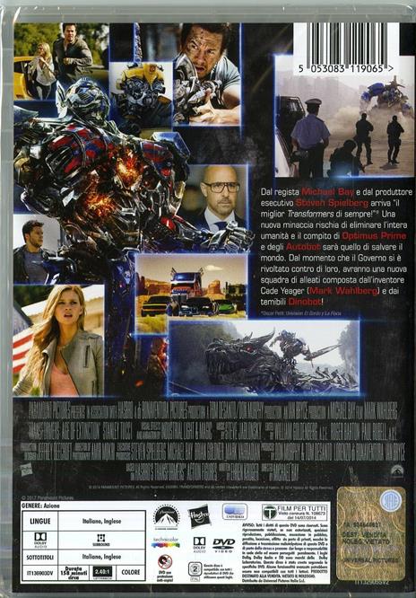 Transformers 4. L'era dell'estinzione (DVD) di Michael Bay - DVD - 3