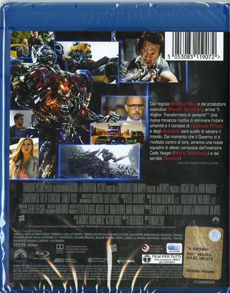 Transformers 4. L'era dell'estinzione (Blu-ray) di Michael Bay - Blu-ray - 3