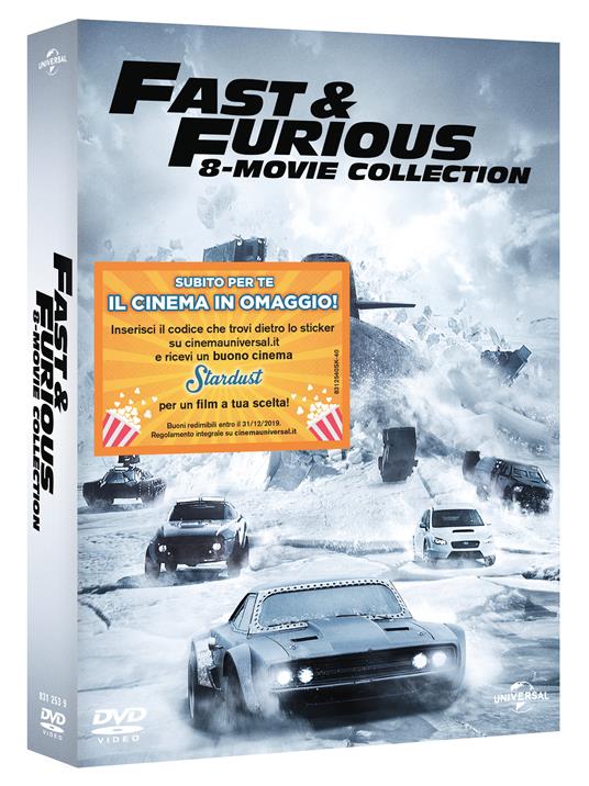 Fast and Furious. 8 Movies Collection (8 DVD) di Rob Cohen,F. Gary Gray,Justin Lin,John Singleton,James Wan
