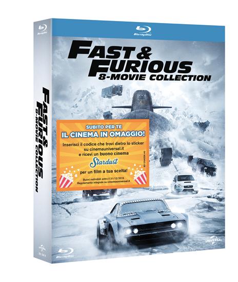 Fast and Furious. 8 Movies Collection (8 Blu-ray) di Rob Cohen,F. Gary Gray,Justin Lin,John Singleton,James Wan