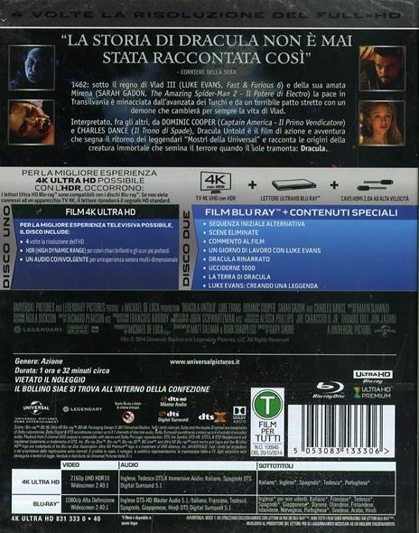 Dracula Untold (Blu-ray + Blu-ray 4K Ultra HD) di Gary Shore - 2