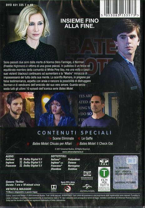Bates Motel. Stagione 5. Serie TV ita (3 DVD) di Tucker Gates,Ed Bianchi,S.J. Clarkson - DVD - 2