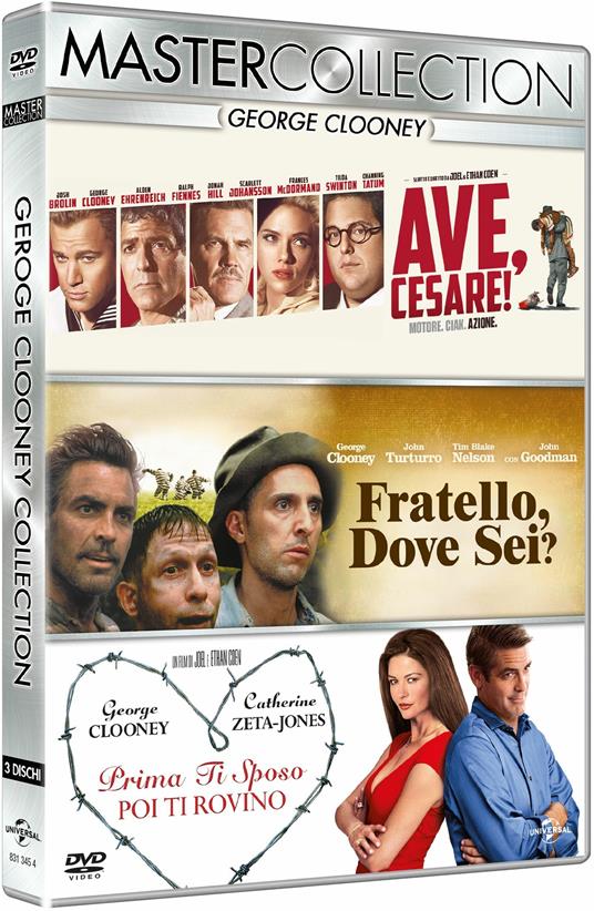 George Clooney Master Collection. Ave, Cesare! - Fratello, dove sei? - Prima ti sposo e poi ti rovino (3 DVD) di Ethan Coen,Joel Coen