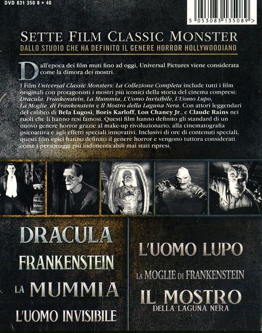 Classic Monster Box Set (7 Blu-ray) di Jack Arnold,Tod Browning,Karl Freund,George Waggner,James Whale - 2