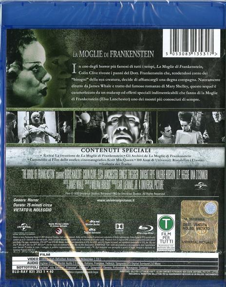 La moglie di Frankenstein (Blu-ray) di James Whale - Blu-ray - 2