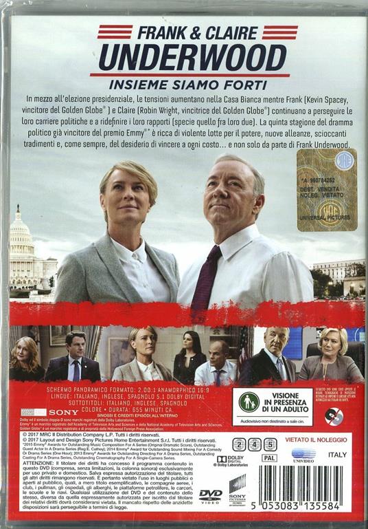 House of Cards. Stagione 5. Serie TV ita (4 DVD) di James Foley,Carl Franklin,Allen Coulter - DVD - 3