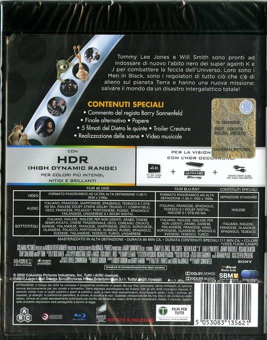Men in Black II (Blu-ray + Blu-ray 4K Ultra HD) di Barry Sonnenfeld - 2