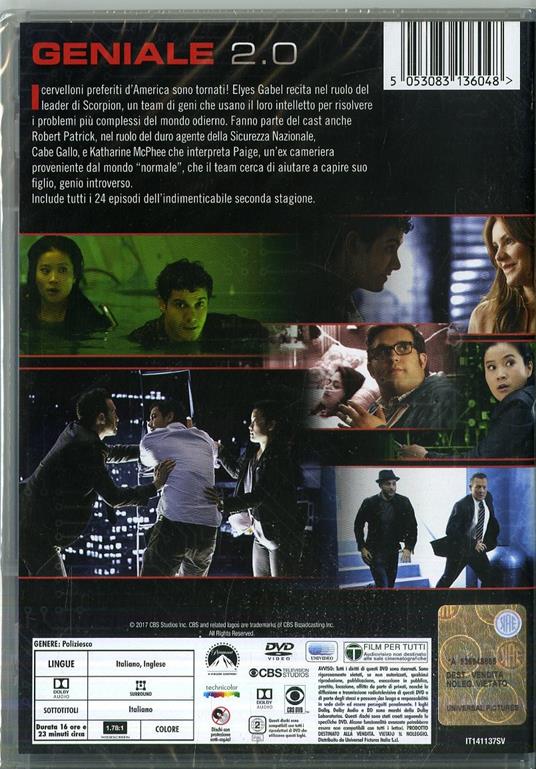 Scorpion. Stagione 2. Serie TV ita (6 DVD) di Sam Hill,Mel Damski,Omar Madha - DVD - 2