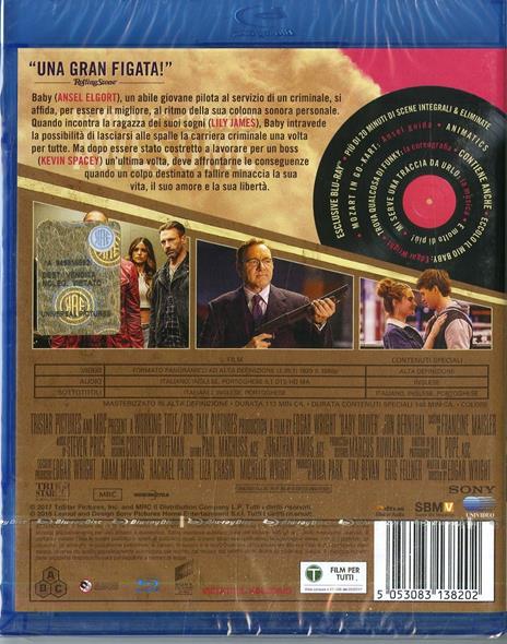 Baby Driver. Il genio della fuga (Blu-ray) di Edgar Wright - Blu-ray - 2