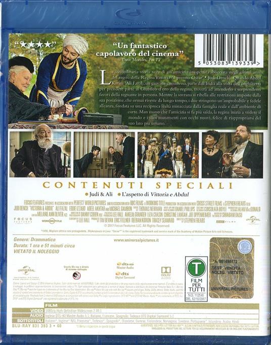 Vittoria e Abdul (Blu-ray) di Stephen Frears - Blu-ray - 2