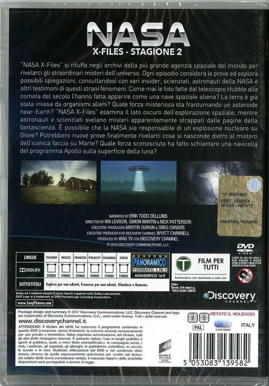 Nasa's Unexplained Files. Stagione 2. Serie TV ita (2 DVD) di Ian Levison,Simon Martin,Nick Patterson,Paul Olding - DVD - 2