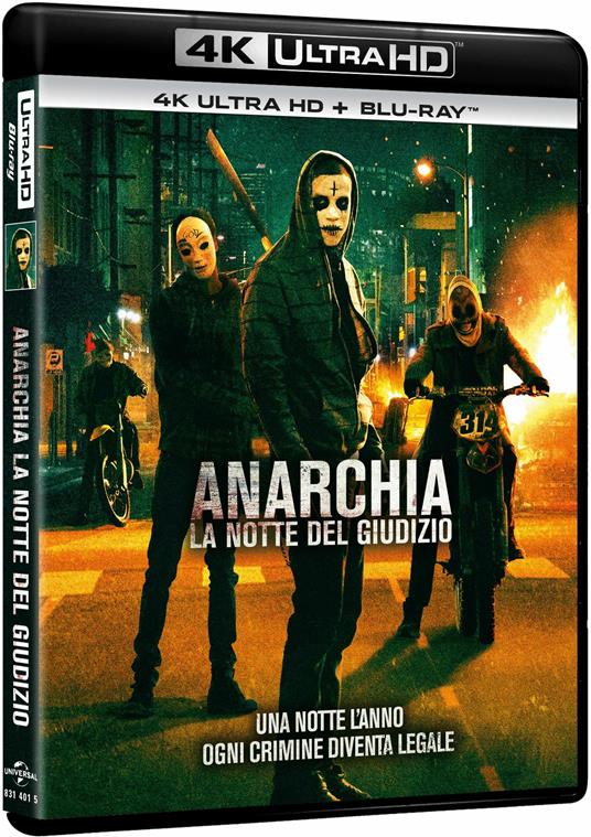 Anarchia. La notte del giudizio (Blu-ray + Blu-ray 4K Ultra HD) di James DeMonaco - Blu-ray + Blu-ray Ultra HD 4K