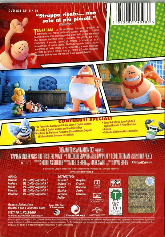 Capitan Mutanda. Il film (DVD) di David Soren - DVD - 2