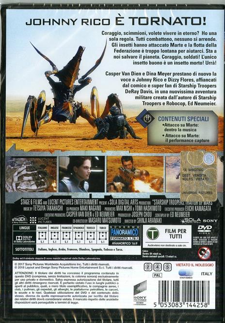 Starship Troopers. Attacco su Marte (DVD) di Shinji Aramaki,Masaru Matsumoto - DVD - 2