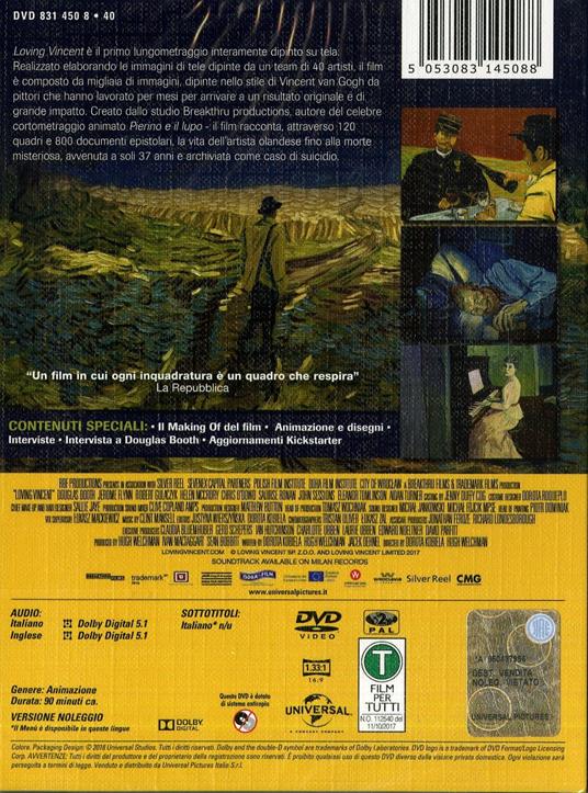 Loving Vincent. Digipack. Con 5 cartoline (DVD) di Dorota Kobiela,Hugh Welchman - DVD - 3