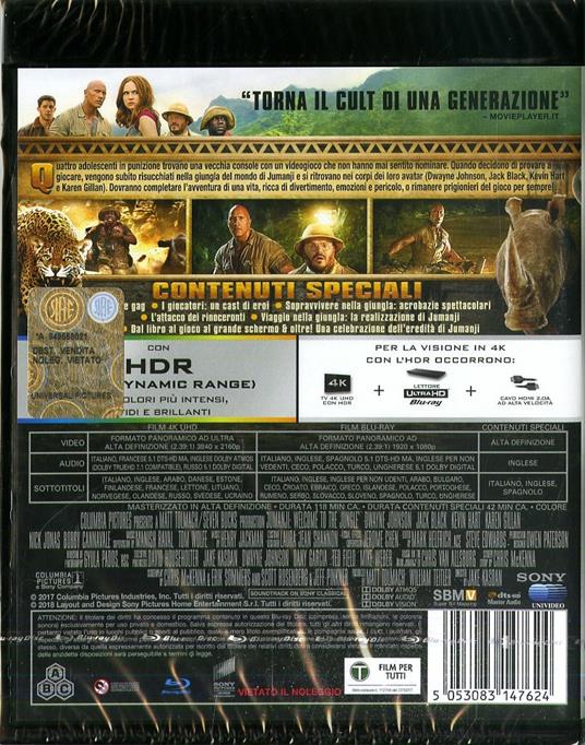 Jumanji. Benvenuti nella giungla (Blu-ray Ultra HD 4K) di Jake Kasdan - Blu-ray + Blu-ray Ultra HD 4K - 3