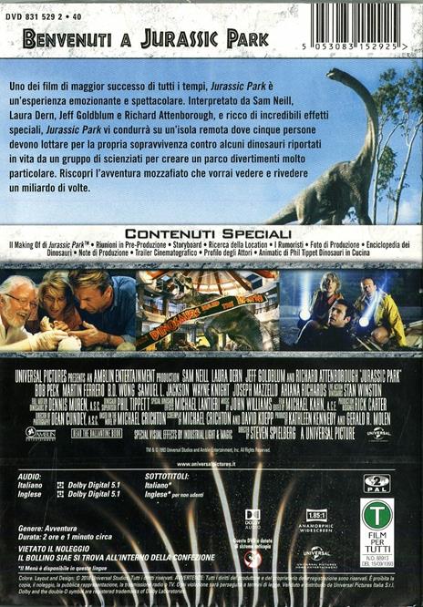 Jurassic Park (DVD) di Steven Spielberg - DVD - 2