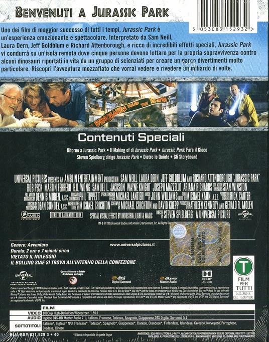 Jurassic Park (Blu-ray) di Steven Spielberg - Blu-ray - 2