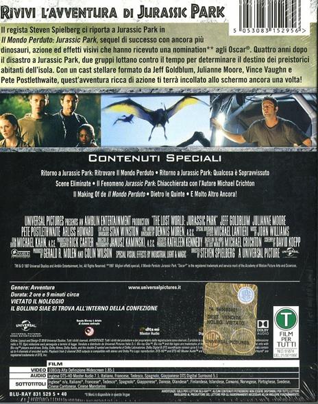 Il mondo perduto: Jurassic Park (Blu-ray) di Steven Spielberg - Blu-ray - 2